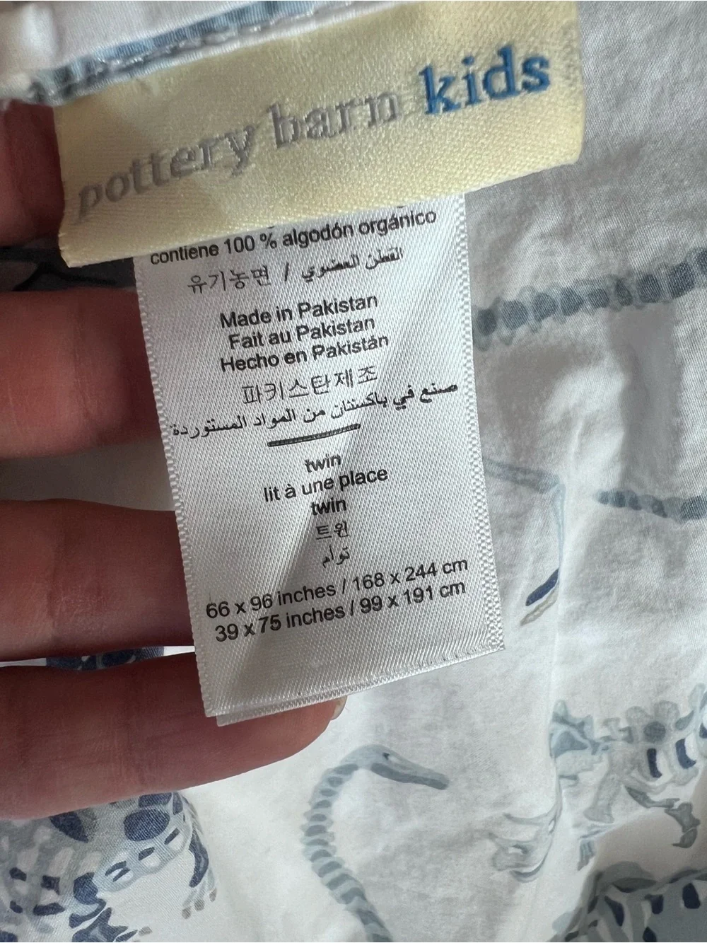 Pottery Barn Kids sheets in this Dinosaur Bones print size twin (set of 2)